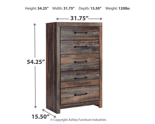 Drystan Full Bookcase Bed with 2 Storage Drawers with Mirrored Dresser and Chest Huntsville Furniture Outlet