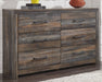 Drystan King Panel Bed with 2 Storage Drawers with Dresser Huntsville Furniture Outlet