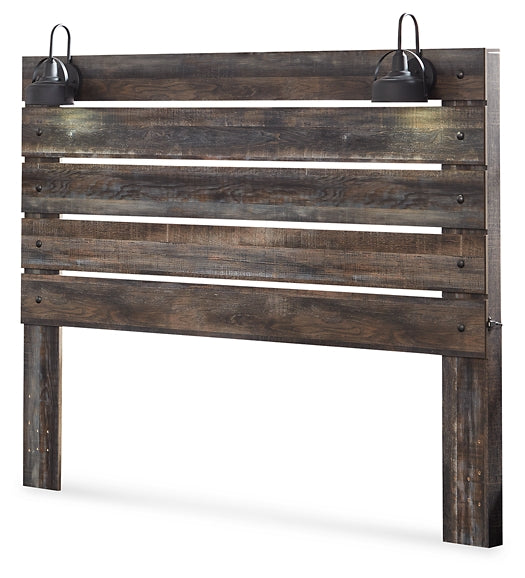 Drystan King Panel Headboard with Mirrored Dresser, Chest and Nightstand Huntsville Furniture Outlet