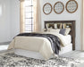 Drystan Queen/Full Bookcase Headboard with Mirrored Dresser and 2 Nightstands Huntsville Furniture Outlet