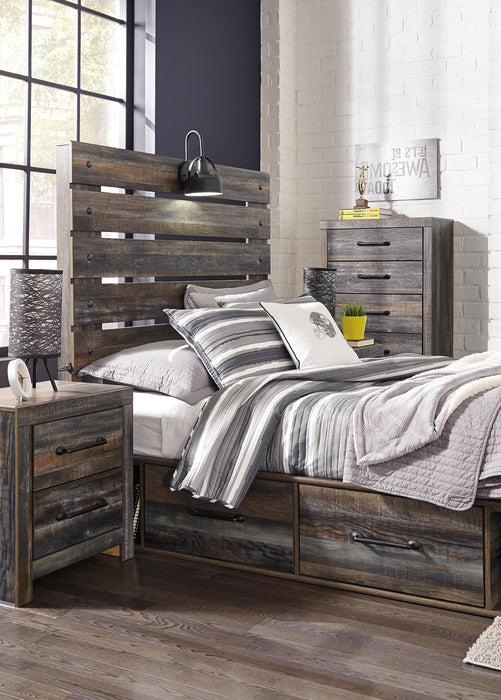 Drystan Queen Panel Bed with 4 Storage Drawers with Dresser Huntsville Furniture Outlet