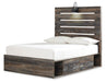 Drystan Queen Panel Bed with 4 Storage Drawers with Dresser Huntsville Furniture Outlet