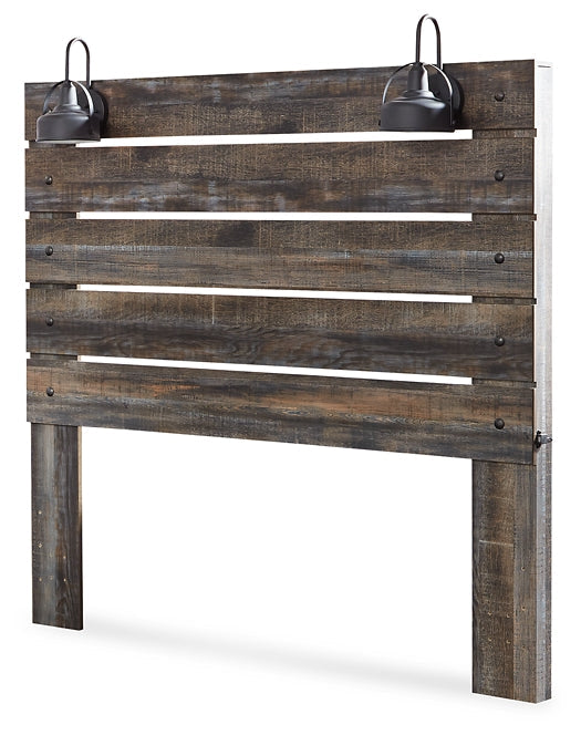 Drystan Queen Panel Headboard with Mirrored Dresser and Chest Huntsville Furniture Outlet