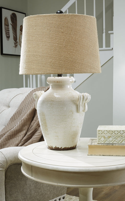 Emelda Ceramic Table Lamp (1/CN) Huntsville Furniture Outlet