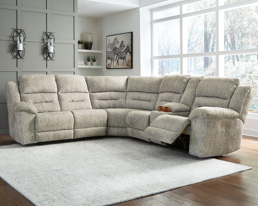 Family Den 3-Piece Power Reclining Sectional Huntsville Furniture Outlet