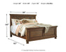 Flynnter Queen Panel Bed with Mirrored Dresser Huntsville Furniture Outlet