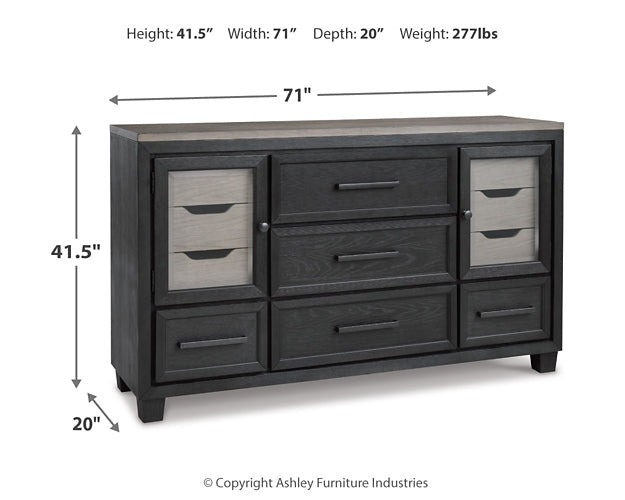 Foyland Queen Panel Storage Bed with Dresser Huntsville Furniture Outlet