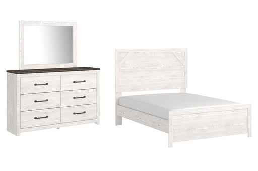 Gerridan Full Panel Bed with Mirrored Dresser Huntsville Furniture Outlet