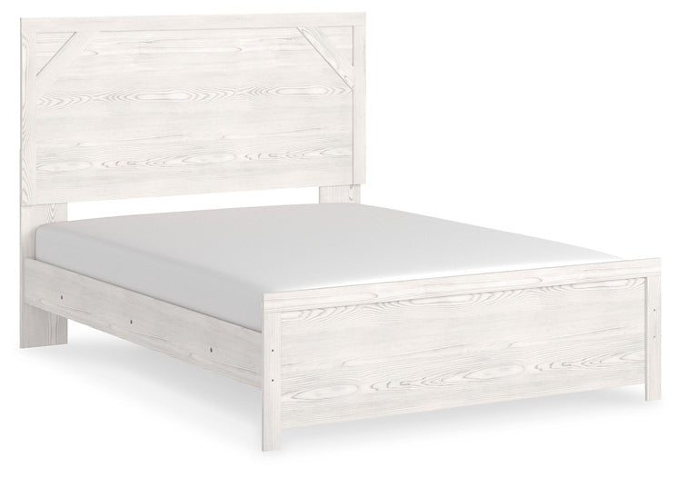 Gerridan Queen Panel Bed with Mirrored Dresser, Chest and 2 Nightstands Huntsville Furniture Outlet