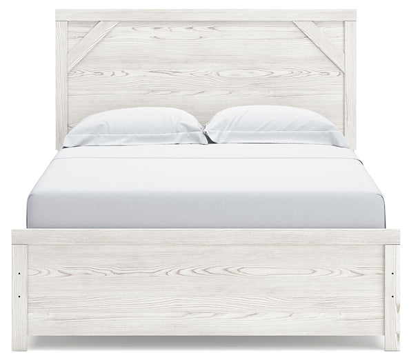 Gerridan Queen Panel Bed with Mirrored Dresser and Nightstand Huntsville Furniture Outlet