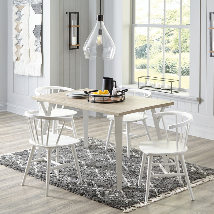 Grannen Dining Table and 4 Chairs Huntsville Furniture Outlet