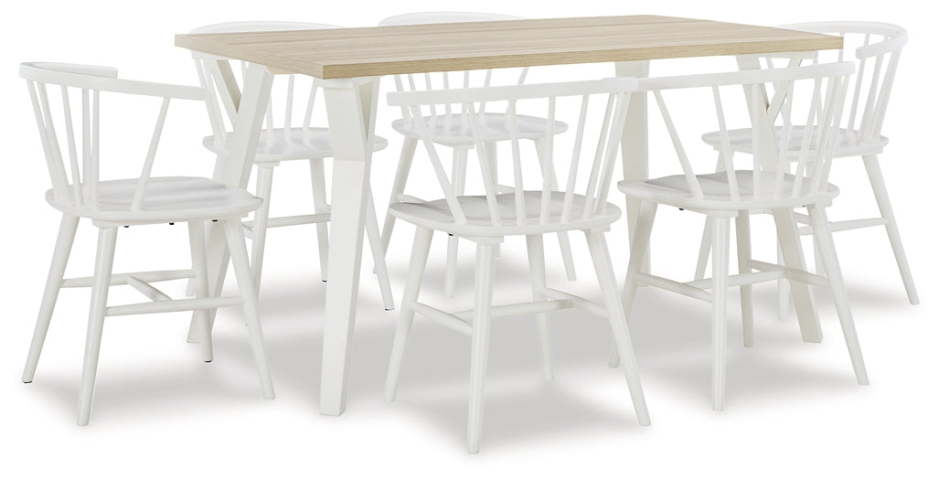 Grannen Dining Table and 6 Chairs Huntsville Furniture Outlet