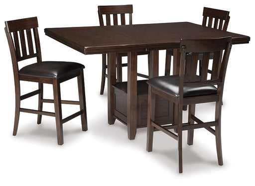 Haddigan Counter Height Dining Table and 4 Barstools Huntsville Furniture Outlet