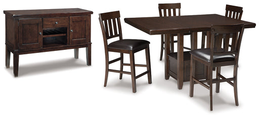 Haddigan Counter Height Dining Table and 4 Barstools with Storage Huntsville Furniture Outlet