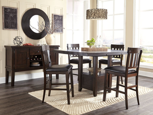 Haddigan Counter Height Dining Table and 4 Barstools with Storage Huntsville Furniture Outlet