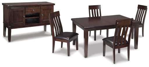 Haddigan Dining Table and 4 Chairs with Storage Huntsville Furniture Outlet