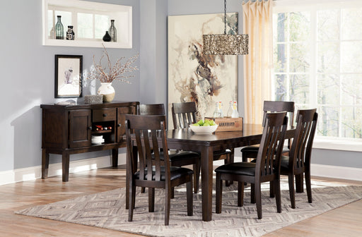 Haddigan Dining Table and 6 Chairs with Storage Huntsville Furniture Outlet