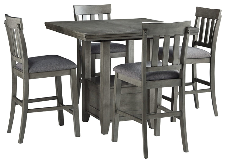 Hallanden Counter Height Dining Table and 4 Barstools Huntsville Furniture Outlet