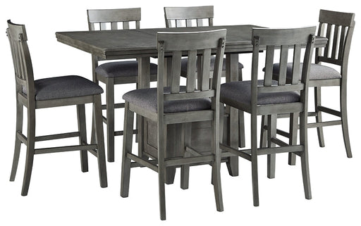 Hallanden Counter Height Dining Table and 6 Barstools Huntsville Furniture Outlet