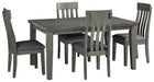 Hallanden Dining Table and 4 Chairs Huntsville Furniture Outlet