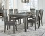 Hallanden Dining Table and 6 Chairs with Storage Huntsville Furniture Outlet