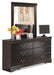 Huey Vineyard Full Sleigh Bed with Mirrored Dresser, Chest and Nightstand Huntsville Furniture Outlet