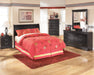 Huey Vineyard Full Sleigh Headboard with Mirrored Dresser, Chest and 2 Nightstands Huntsville Furniture Outlet