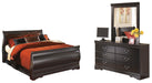 Huey Vineyard Queen Sleigh Bed with Mirrored Dresser Huntsville Furniture Outlet