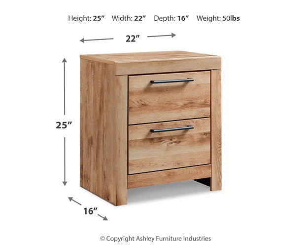 Hyanna Two Drawer Night Stand Huntsville Furniture Outlet