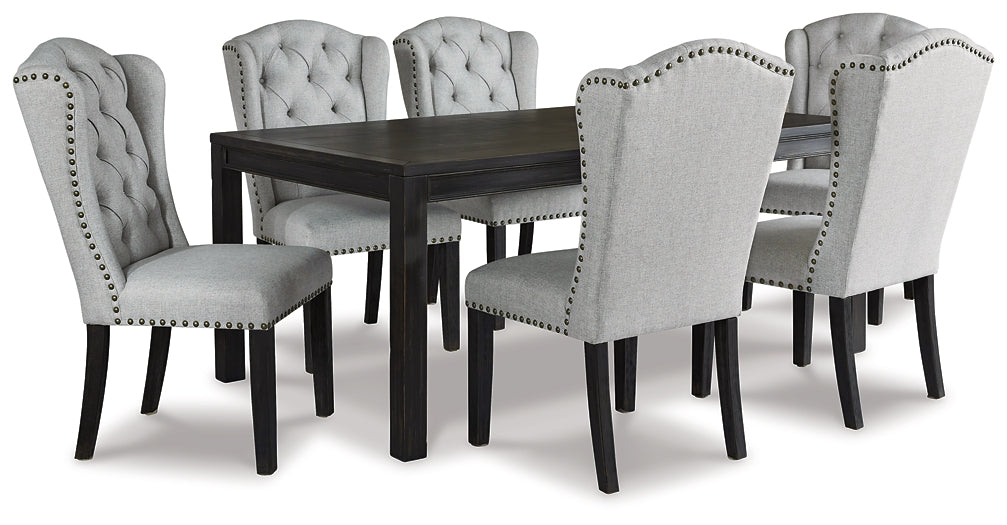 Jeanette Dining Table and 6 Chairs Huntsville Furniture Outlet