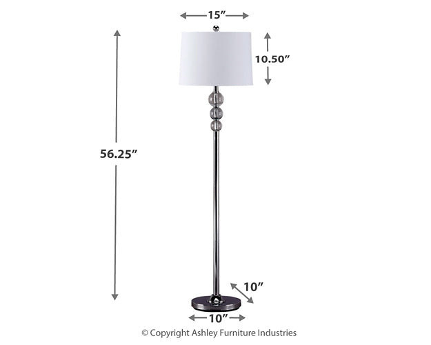 Joaquin Crystal Floor Lamp (1/CN) Huntsville Furniture Outlet