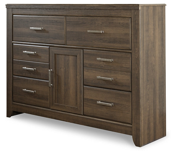 Juararo California King Panel Bed with Dresser Huntsville Furniture Outlet