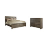 Juararo California King Panel Bed with Dresser Huntsville Furniture Outlet