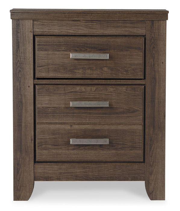 Juararo California King Panel Bed with Mirrored Dresser, Chest and 2 Nightstands Huntsville Furniture Outlet