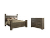 Juararo California King Poster Bed with Dresser Huntsville Furniture Outlet