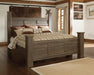 Juararo California King Poster Bed with Dresser Huntsville Furniture Outlet