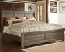 Juararo King Panel Bed with Mirrored Dresser Huntsville Furniture Outlet