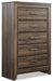 Juararo Queen Panel Bed with Mirrored Dresser, Chest and 2 Nightstands Huntsville Furniture Outlet