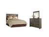 Juararo Queen Panel Headboard with Mirrored Dresser Huntsville Furniture Outlet