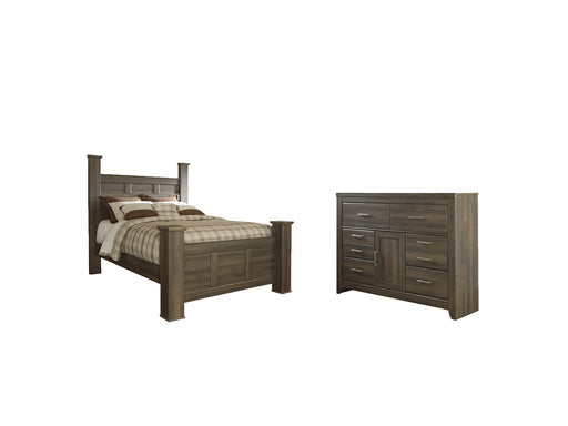 Juararo Queen Poster Bed with Dresser Huntsville Furniture Outlet