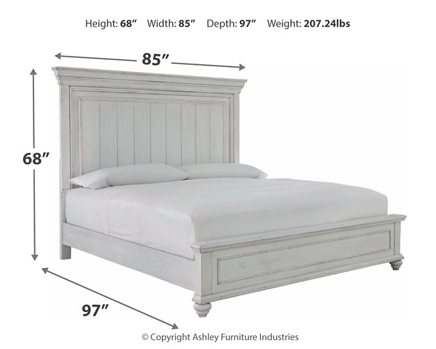 Kanwyn King Panel Bed with Dresser Huntsville Furniture Outlet