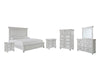 Kanwyn Queen Panel Bed with Mirrored Dresser, Chest and 2 Nightstands Huntsville Furniture Outlet