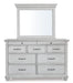 Kanwyn Queen Panel Bed with Mirrored Dresser, Chest and 2 Nightstands Huntsville Furniture Outlet