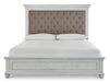 Kanwyn Queen Panel Bed with Mirrored Dresser and 2 Nightstands Huntsville Furniture Outlet