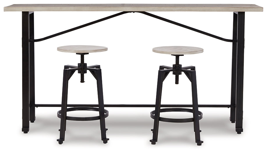 Karisslyn Counter Height Dining Table and 2 Barstools Huntsville Furniture Outlet