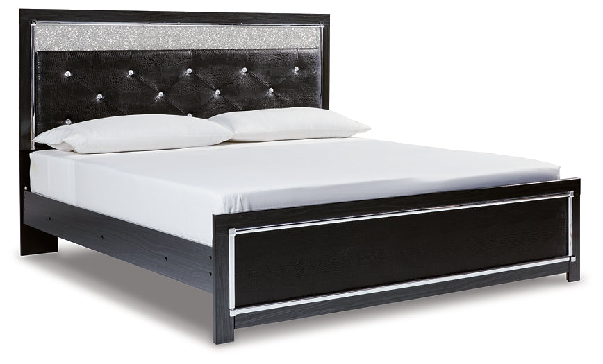 Kaydell King Upholstered Panel Bed with Dresser Huntsville Furniture Outlet