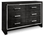 Kaydell King Upholstered Panel Bed with Dresser Huntsville Furniture Outlet