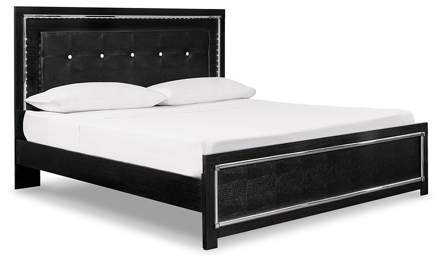 Kaydell King Upholstered Panel Bed with Dresser Huntsville Furniture Outlet