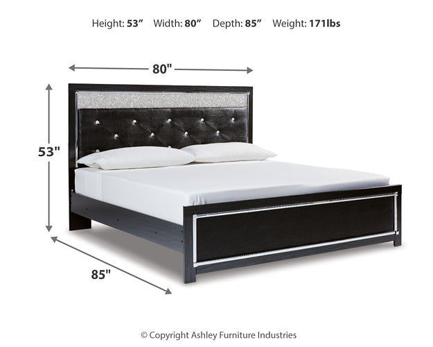 Kaydell King Upholstered Panel Bed with Dresser Huntsville Furniture Outlet