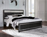 Kaydell King Upholstered Panel Bed with Mirrored Dresser and Chest Huntsville Furniture Outlet